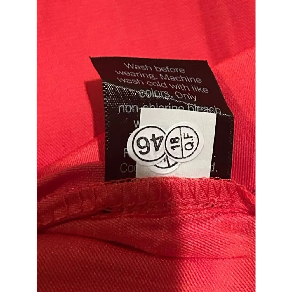 Simply Vera Vera Wang Shirred Tie Neck Short Sleeve Blouse Medium NWT